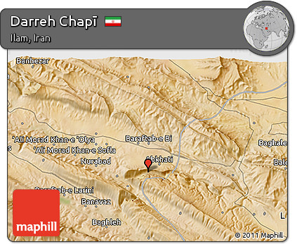 Satellite 3D Map of Darreh Chapī