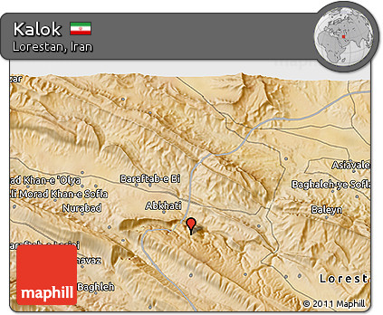 Satellite 3D Map of Kalok