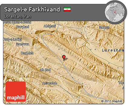 Satellite 3D Map of Sargel-e Farkhīvand
