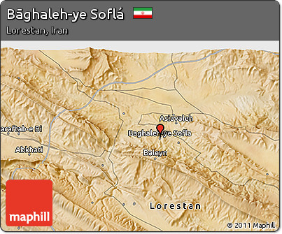 Satellite 3D Map of Bāghaleh-ye Soflá
