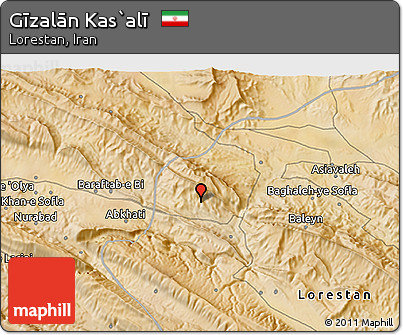 Satellite 3D Map of Gīzalān Kas`alī