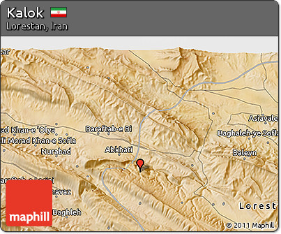 Satellite 3D Map of Kalok