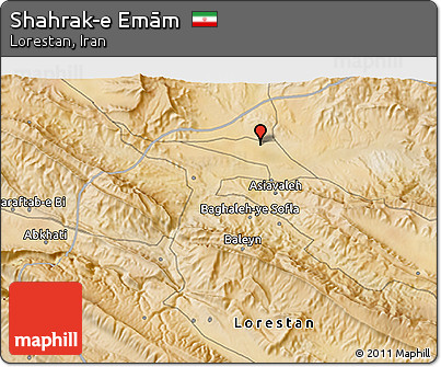 Satellite 3D Map of Shahrak-e Emām