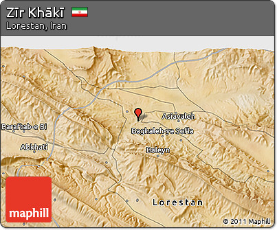 Satellite 3D Map of Zīr Khākī