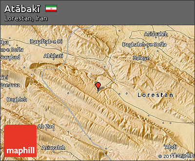 Satellite 3D Map of Atābakī