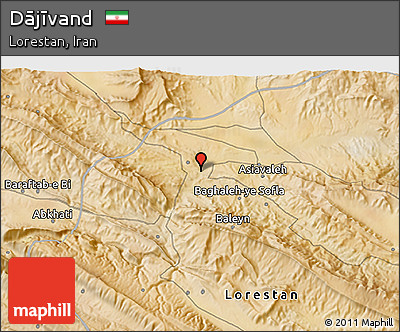 Satellite 3D Map of Dājīvand