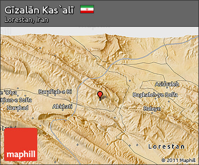 Satellite 3D Map of Gīzalān Kas`alī