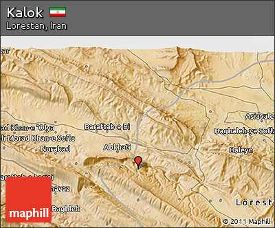 Satellite 3D Map of Kalok