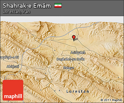 Satellite 3D Map of Shahrak-e Emām