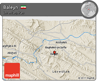 Shaded Relief 3D Map of Baleyn