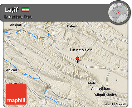 Shaded Relief 3D Map of Laţīf