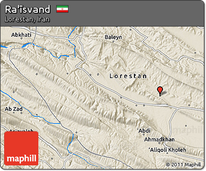 Shaded Relief 3D Map of Ra'īsvand