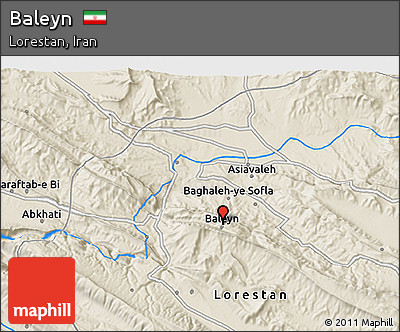 Shaded Relief 3D Map of Baleyn