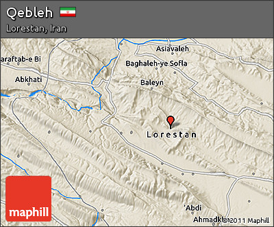 Shaded Relief 3D Map of Qebleh