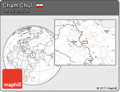 Blank Location Map of Cham Chūl