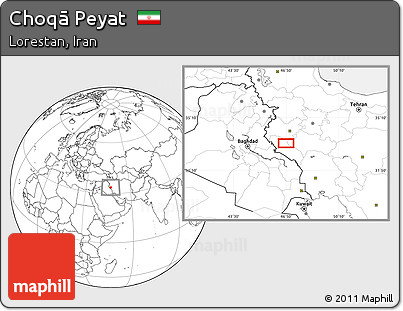 Blank Location Map of Choqā Peyat