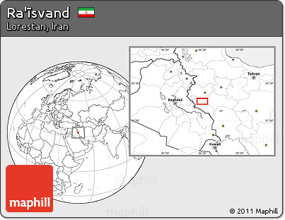 Blank Location Map of Ra'īsvand