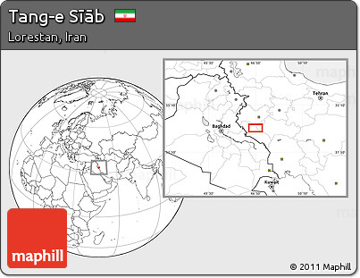 Blank Location Map of Tang-e Sīāb