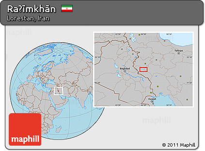 Gray Location Map of Raḩīmkhān