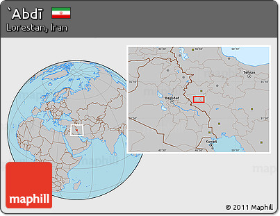 Gray Location Map of `Abdī