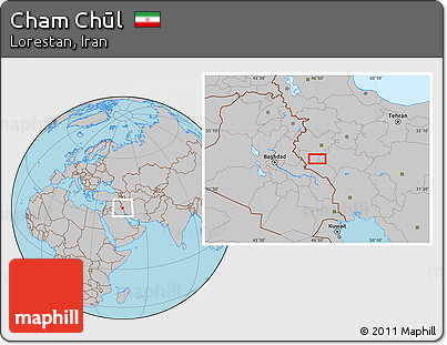 Gray Location Map of Cham Chūl
