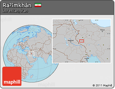 Gray Location Map of Raḩīmkhān