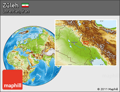 Physical Location Map of Zūleh
