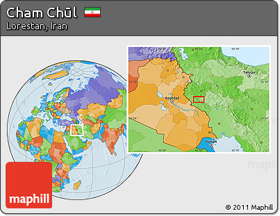 Political Location Map of Cham Chūl