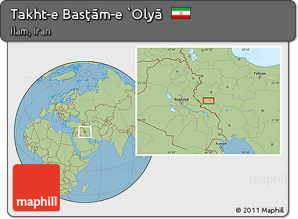 Savanna Style Location Map of Takht-e Basţām-e `Olyā