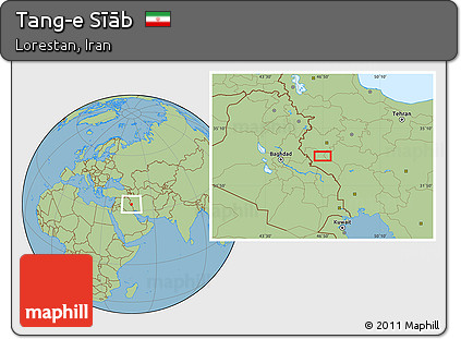 Savanna Style Location Map of Tang-e Sīāb