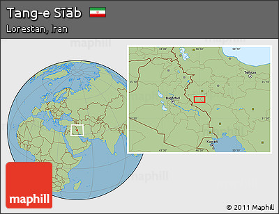 Savanna Style Location Map of Tang-e Sīāb