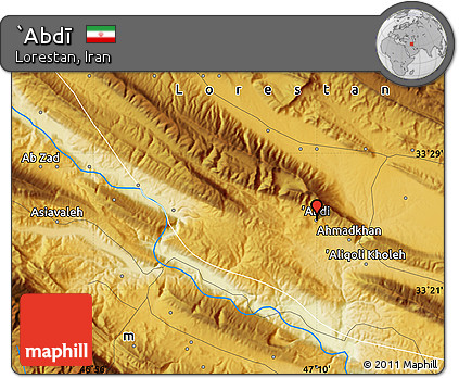 Physical Map of `Abdī