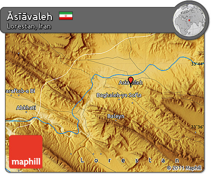 Physical Map of Āsīāvaleh