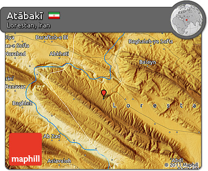 Physical Map of Atābakī