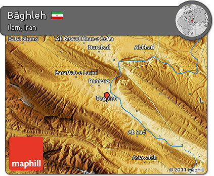 Physical Map of Bāghleh