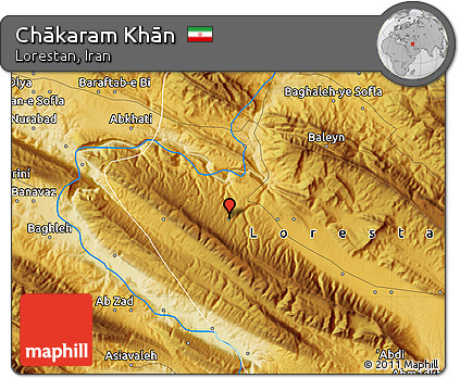 Physical Map of Chākaram Khān