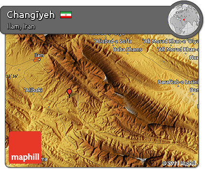 Physical Map of Changīyeh