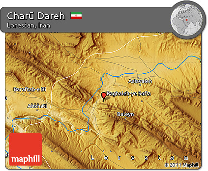 Physical Map of Charū Dareh