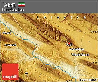 Physical Map of `Abdī