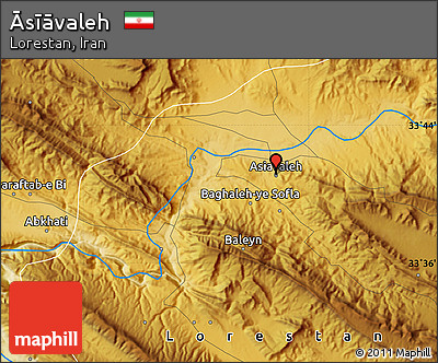 Physical Map of Āsīāvaleh
