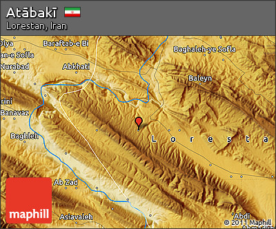 Physical Map of Atābakī