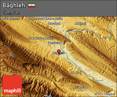 Physical Map of Bāghleh