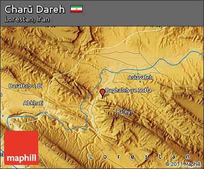Physical Map of Charū Dareh