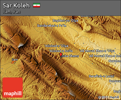 Physical Map of Sar Koleh