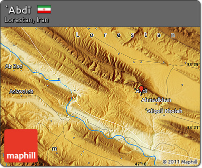 Physical Map of `Abdī