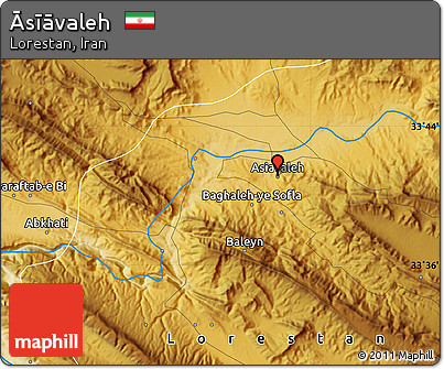 Physical Map of Āsīāvaleh