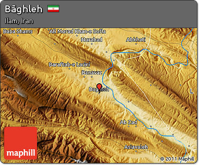 Physical Map of Bāghleh
