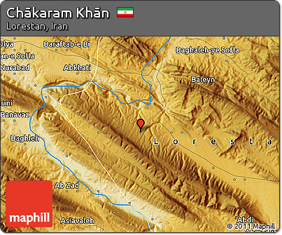 Physical Map of Chākaram Khān