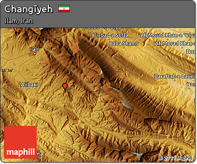 Physical Map of Changīyeh