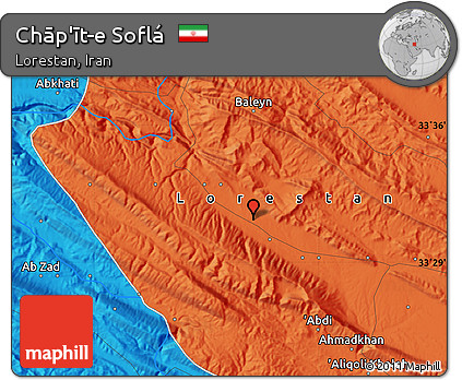 Political Map of Chāp'īt-e Soflá